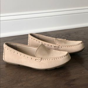 Calvin Klein Gold Studded Suede Loafer